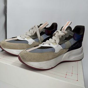 Mens Alexander McQueen Oversized Trainers Sneakers White/Multi